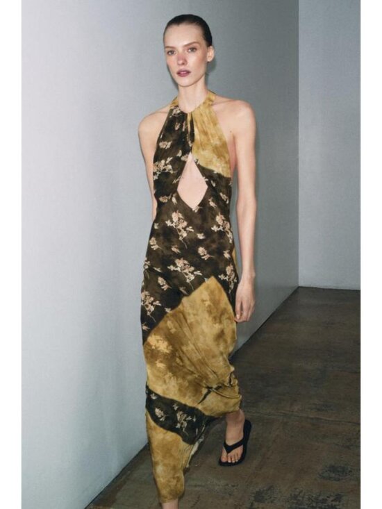 Zara Dresses & Skirts - ZARA PRINTED HALTER DRESS